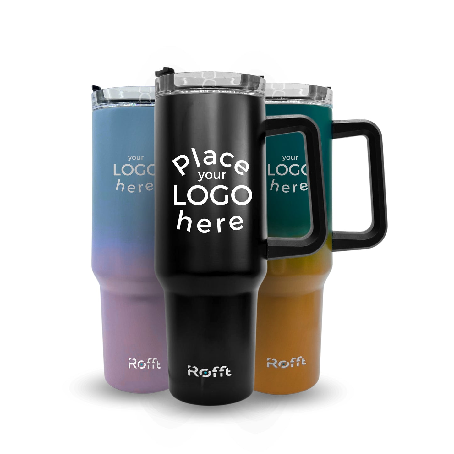 12 Customize Stainless Steel Insulated Travel Tumbler with Handle, 40oz/22oz/20oz, Customized insulated Cups and Bottles, 12 units custom with same or different design. custom Gift
