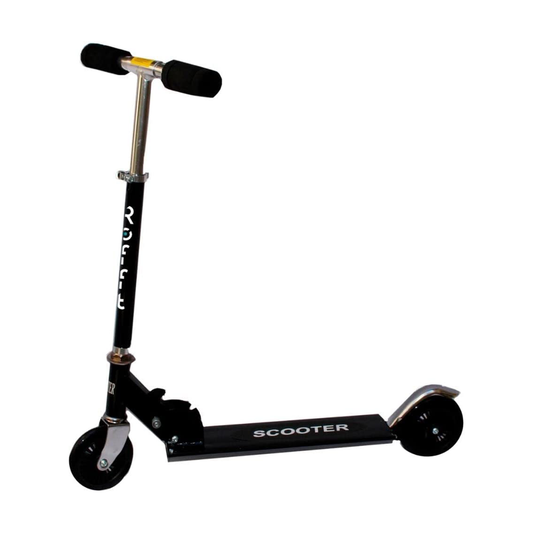 Kick Scooter for 3-7 Years Old and Up, Foldable, 2 Wheeled, Adjustable Height - Black